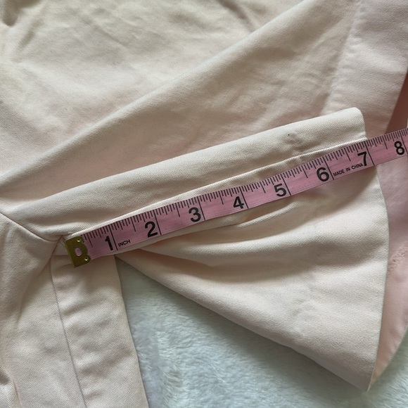 VTG 90’s Basic Edition Women’s Pastel Soft Pink Pleated Bermuda Preppy Shorts 12 - Picture 5 of 7